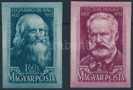 ** 1952 Leonardo Da Vinci és Victor Hugo Vágott Sor (9.000) - Altri & Non Classificati
