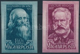 ** 1952 Leonardo Da Vinci és Victor Hugo Vágott Sor (9.000) - Andere & Zonder Classificatie