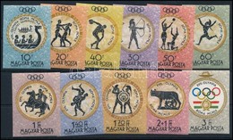 ** 1960 Római Olimpia Vágott Sor (4.000) (törések) - Autres & Non Classés