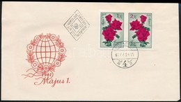 1961 Május 1. Vágott Pár FDC-n (4.000) - Sonstige & Ohne Zuordnung