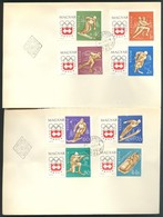 1963 Téli Olimpia Vágott Sor 2 FDC-n (3.500) - Altri & Non Classificati