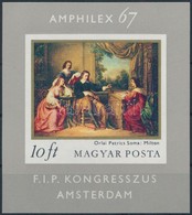 ** 1967 Amphilex - Festmény (II.) Vágott Blokk (4.000) - Andere & Zonder Classificatie