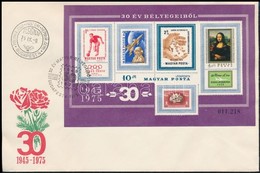 1975 30 év Bélyegeiből Vágott Blokk FDC-n (4.000) - Other & Unclassified