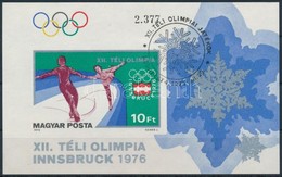 O 1975 Téli Olimpia Vágott Blokk (3.500) - Other & Unclassified