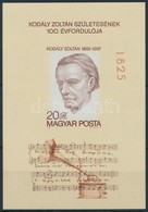 ** 1982 Kodály Zoltán Vágott Blokk (4.000) - Altri & Non Classificati