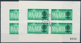 O 1962 Malária 2 Db Vágott Kisív (14.000) - Otros & Sin Clasificación