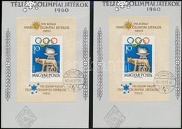 1960 2 Db Római Olimpia Blokk (10.000) - Other & Unclassified