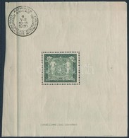 ** Belgium 1930 Mi Blokk 1 A Bélyeg Kifogástalan Postatiszta, A Kereten Bélyegzés, Törések, Bevágva (bélyeg Mi EUR 300,- - Otros & Sin Clasificación