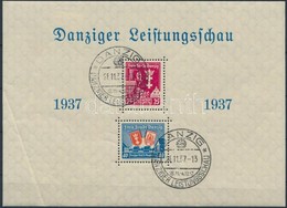 O Danzig 1937 Mi Blokk 3 Alkalmi Bélyegzéssel (Mi EUR 110,-) (blokkszéli Törés / Margin Folded) - Autres & Non Classés