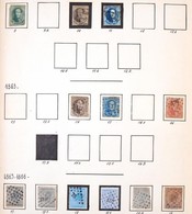 * O Belgium Gyűjtemény 1858-1945, Néhány Száz Bélyeg  2 Előrajzolt Füzetben Sok Teljes Sorral - Autres & Non Classés
