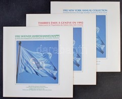 ** ENSZ Bécs - Genf - New York 1992 évi Kiadásai 3 Db Mappában (Mi EUR ~60,-) - Autres & Non Classés