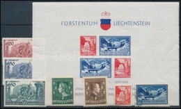 ** * O Liechtenstein 7 Bélyeg + 1 Blokk - Altri & Non Classificati