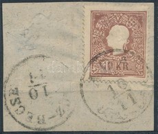 1858 10kr Kivágáson Két Helységbélyegzővel 'ADA' (Gudlin 150 P) , 'RACZ-BECSE' - Otros & Sin Clasificación