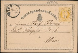 1871 Díjjegyes Levelezőlap 'PLETERNICA' - 'WIEN' - Andere & Zonder Classificatie