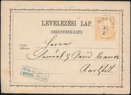 1871 2kr Díjjegyes Levelezőlap 'BRÜNDL' - Autres & Non Classés