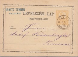 1872 2kr Díjjegyes Levelezőlap / PS-card 'BILLET' - Temesvár - Altri & Non Classificati