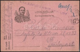 1918 Tábori Posta Levelezőlap 'M.kir. Budapesti  I. Honvéd Gyalogezred' + 'TP 417 B' - Other & Unclassified