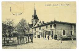 CPA 51 SAINT-REMY LE CAFE DU MIDI ET L'EGLISE - Saint Remy En Bouzemont