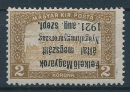 ** Nyugat-Magyarország V. 1921 Parlament 2K Fordított Felülnyomással, Bodor Vizsgálójelzéssel (kis Törés) - Sonstige & Ohne Zuordnung