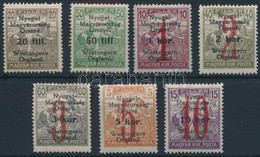 ** * Nyugat-Magyarország VI. 1921 Teljes Sor Bodor Vizsgálójellel (6.400) (3K/60f Falcos / Hinged) - Autres & Non Classés