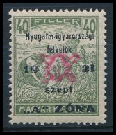 ** Nyugat-Magyarország II. 1921 Arató 40f Garancia Nélkül (80.000) - Sonstige & Ohne Zuordnung