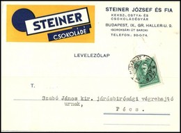 1936 Steiner Csokoládégyár Céges Levelezőlapja - Sonstige & Ohne Zuordnung