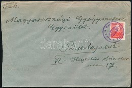 1938 Levél 'MAGYAR KIR. POSTA 163' Lila Gumibélyegzéssel - Other & Unclassified