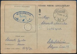 1943 II. Világháborús Tábori Levelezőlap A Hátoldalán Rajzolt Verssel és üdvözlettel - Other & Unclassified