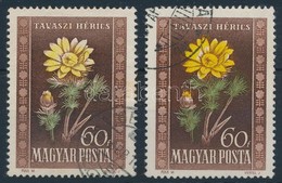 O 1950 Virág 60f 2 Db Bélyeg Eltolódott Színnyomatokkal - Andere & Zonder Classificatie