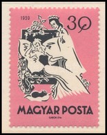 ** 1959 Mese 30f 'törött ágykeret' Tévnyomat - Altri & Non Classificati