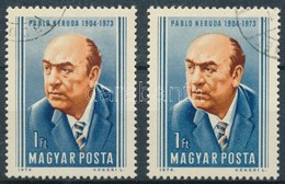 O 1973 Pabló Neruda Fehér Arcél, A Nyakkendő Csíkozása Eltérő - Other & Unclassified