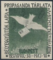 ** 1937/3a Bélyeggyűjtők Lapja Propaganda Tárlata Emlékív (6.500) - Sonstige & Ohne Zuordnung