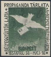 ** 1937/3a Bélyeggyűjtők Lapja Propaganda Tárlata Emlékív (6.500) - Autres & Non Classés