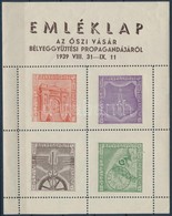 ** 1939/3a Őszi Vásár Bélyeggyűjtési Propaganda Emlékív (12.500) - Other & Unclassified