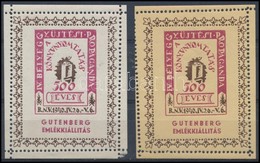 ** 1940/8aa + 8ba Gutenberg Emlékblokk Vágási és Fogazási Hibával (20.000) - Sonstige & Ohne Zuordnung