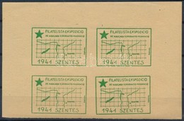 ** 1941/11ca + 11cb Eszperantó Bélyegkiállítás Emlékív (alsó ívszél Hiány) (13.000) - Sonstige & Ohne Zuordnung