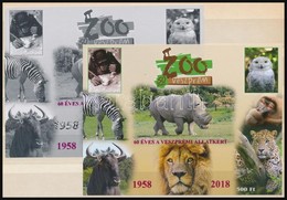 ** 2018 60 éves A Veszprémi Állatkert Normál + Feketenyomat Emlékív Pár - Other & Unclassified
