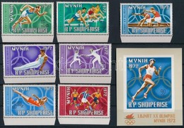 ** 1971 Nyári Olimpia ívszéli Sor Mi 1499-1505 + Blokk 42 - Otros & Sin Clasificación