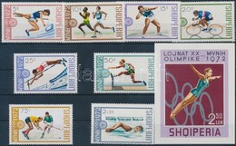 ** 1972 Müncheni Nyári Olimpia Sor Mi 1556-1563 + Blokk Mi 45 - Autres & Non Classés