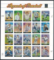 ** 2000 Legendás Baseball Játékosok Fólia ív Mi 3337-3356 - Sonstige & Ohne Zuordnung