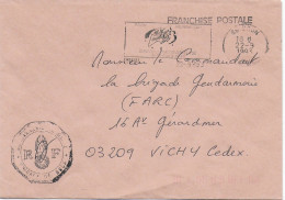 1993 - GENDARMERIE - ENVELOPPE En FRANCHISE De BRON (RHONE) - Militärstempel Ab 1900 (ausser Kriegszeiten)