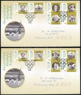 1998 Ausztrál Legendák: Olimpikonok Sor Mi 1693-1704 2 Db FDC-n - Andere & Zonder Classificatie