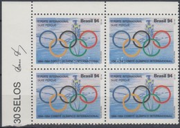 ** 1994 100 éves A Nemzetközi Olimpiai Bizottság ívsarki Négyestömb Mi 2568 - Sonstige & Ohne Zuordnung