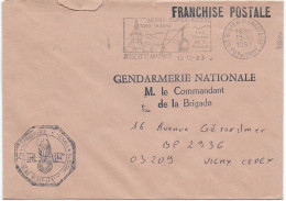 1993 - GENDARMERIE - ENVELOPPE En FRANCHISE De BESSE ET ST ANASTAISE (PUY DE DOME) - Military Postmarks From 1900 (out Of Wars Periods)