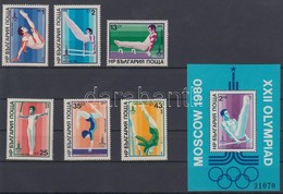 ** 1979 Moszkvai Nyári Olimpia Sor Mi 2800-2805 + Blokk Mi 93 - Autres & Non Classés