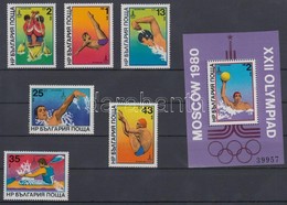 ** 1979 Moszkvai Nyári Olimpia Sor Mi 2840-2845 + Blokk Mi 98 - Otros & Sin Clasificación