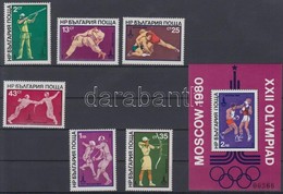 ** 1979 Moszkvai Nyári Olimpia Sor Mi 2853-2858 + Blokk Mi 99 - Otros & Sin Clasificación