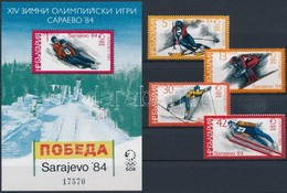 ** 1983 Téli Olimpia, Szarajevó Sor Mi 3201-3204 + Blokk 135 - Sonstige & Ohne Zuordnung