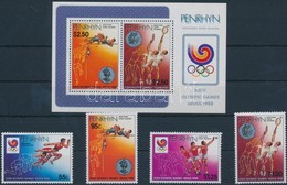 ** 1988 Nyári Olimpia, Szöul Sor Mi 483-486 + Blokk 80 - Altri & Non Classificati