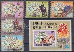 ** 1972 Müncheni Olimpia Sor Mi 641 A-645 A + Blokk Mi 57 A - Otros & Sin Clasificación